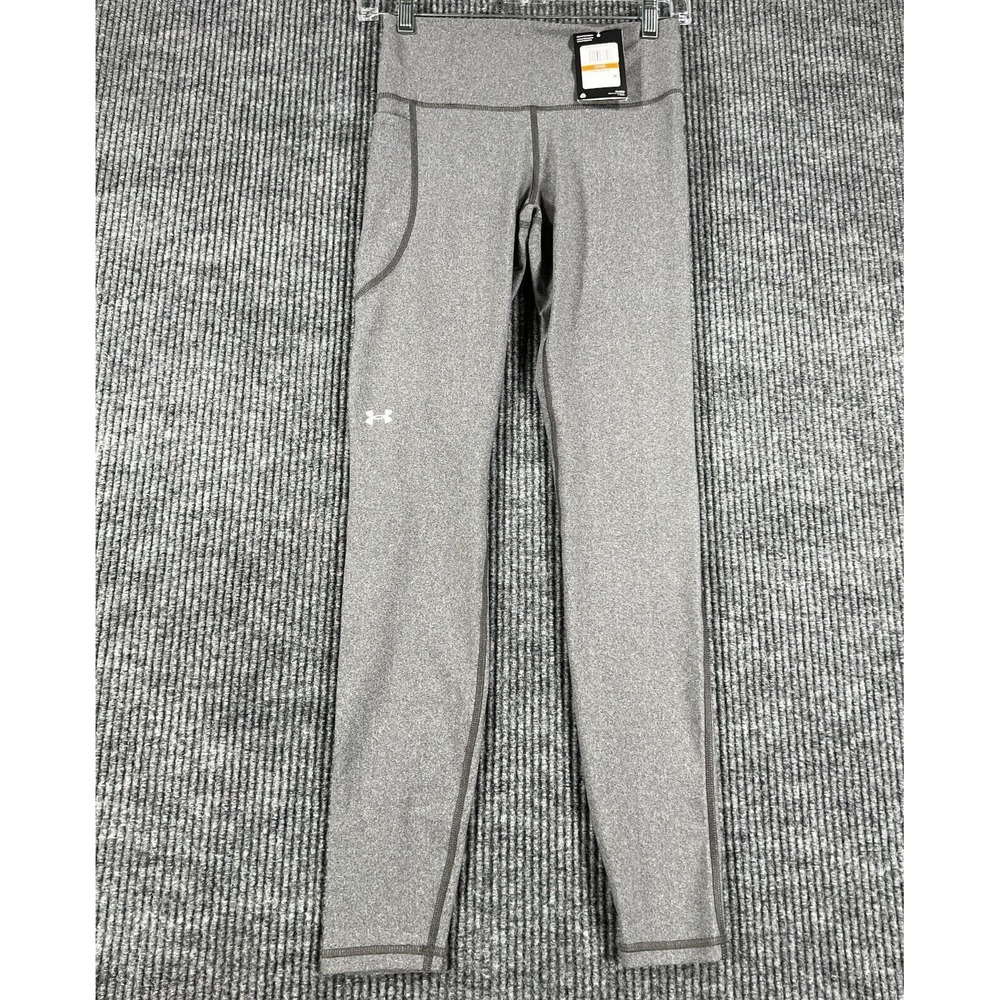 Under‎ Armour Leggings Womens Small Gray Compression Heat Gear Workout New